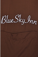 Blue Sky Inn Waiter Shirt in Brown, view 3, click to view large image.