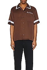Blue Sky Inn Waiter Shirt in Brown, view 4, click to view large image.