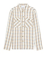 Blue Sky Inn Boucle Long Sleeve Shirt in Check, view 1, click to view large image.
