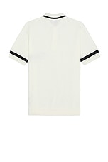 Blue Sky Inn Knit Polo in White, view 2, click to view large image.