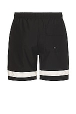 Blue Sky Inn Waiter Swim Trunks in Black, view 2, click to view large image.