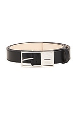 BALMAIN Signature Belt in Black, view 3, click to view large image.