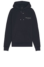 【関税・送料無料】Balmain フーディ BALMAIN Vintage Gel Hoodie in Dark Navy & Chrome Grey | FWRD