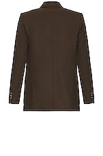 BALMAIN Twill Db Blazer Jacket in Marron, view 2, click to view large image.