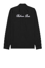 BALMAIN Signature Cotton Overshirt in Black, view 2, click to view large image.