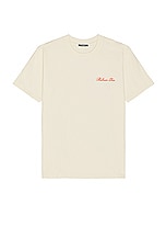 BALMAIN Back Western Print T-shirt in White, view 2, click to view large image.