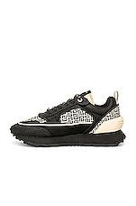 BALMAIN Racer Sneaker in Ivoire & Noir, view 5, click to view large image.