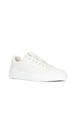 BALMAIN B-court Sneaker in White, view 2, click to view large image.