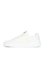 BALMAIN B-court Sneaker in White, view 5, click to view large image.