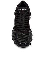 BALMAIN B-east Sneaker in Black, view 4, click to view large image.