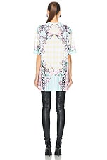BALMAIN Baroque Print T-Shirt Dress in Multicolore, view 3, click to view large image.