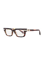 BALMAIN Sentinelle Iv Optical Eyeglases in Brown Swirl & Gold, view 2, click to view large image.