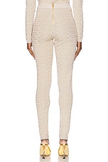 BALMAIN Glitter Monogram Base Layer Leggings in Beige, view 4, click to view large image.