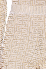 BALMAIN Glitter Monogram Base Layer Leggings in Beige, view 6, click to view large image.