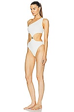 BALMAIN Trikini Swimsuit in Ivory, view 3, click to view large image.
