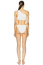 BALMAIN Trikini Swimsuit in Ivory, view 4, click to view large image.