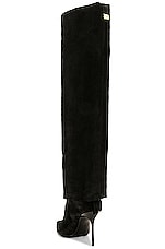 BALMAIN Ariel Suede Boot in Noir, view 3, click to view large image.