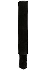 BALMAIN Ariel Suede Boot in Noir, view 4, click to view large image.