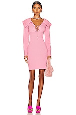 Blumarine Knitted Long Sleeve Dress in Peonia, view 1, click to view large image.