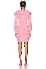 Blumarine Knitted Long Sleeve Dress in Peonia, view 3, click to view large image.