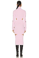 Blumarine Knitted Dress in Lilac Chiffon, view 4, click to view large image.