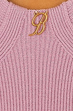 Blumarine Cold Shoulder Knit Dress in Mauve Orchid, view 5, click to view large image.