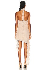 Blumarine High Neck Sleeveless Mini Dress in Amberlight, view 4, click to view large image.