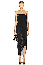 Blumarine Bustier Strapless Dress in Black, view 1, click to view large image.