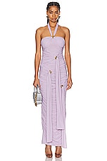 Blumarine Halter Neck Maxi Dress in Lavender, view 1, click to view large image.