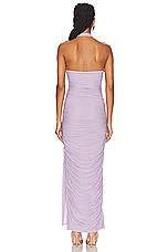 Blumarine Halter Neck Maxi Dress in Lavender, view 3, click to view large image.