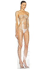 Blumarine Studded Mini Dress in Transparent, view 2, click to view large image.