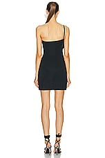Blumarine Rosette Mini Dress in Black, view 4, click to view large image.