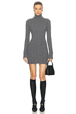 Blumarine Turtleneck Sweater Dress in Kitten Grey, view 1, click to view large image.