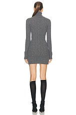 Blumarine Turtleneck Sweater Dress in Kitten Grey, view 3, click to view large image.