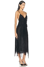 Blumarine Lace Midi Dress in Black, view 2, click to view large image.