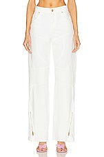 Blumarine Wide Leg Jean in Bianco Naturale, view 1, click to view large image.