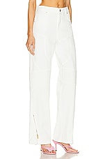 Blumarine Wide Leg Jean in Bianco Naturale, view 2, click to view large image.