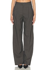 Blumarine Wide Leg Pant in Grey Castlerock, view 1, click to view large image.