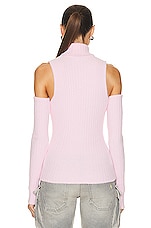 Blumarine Long Sleeve Turtleneck Sweater in Dalia, view 4, click to view large image.