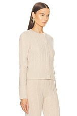 Blumarine Long Sleeve Cardigan in Croissant, view 3, click to view large image.