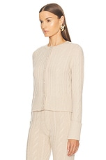 Blumarine Long Sleeve Cardigan in Croissant, view 4, click to view large image.