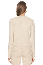 Blumarine Long Sleeve Cardigan in Croissant, view 5, click to view large image.