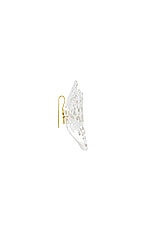 Blumarine Rosa Plexi Earrings in Trasparent & Crystal, view 3, click to view large image.