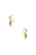 Blumarine Butterfly Earrings in Gold, view 3, click to view large image.