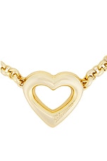 Blumarine Heart Choker Necklace in Gold, view 2, click to view large image.