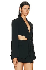 Blumarine Jacket With Bow in Nero, view 2, click to view large image.