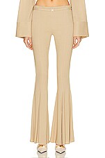 Blumarine Flare Knit Pant in Lark, view 1, click to view large image.