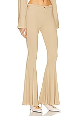 Blumarine Flare Knit Pant in Lark, view 2, click to view large image.
