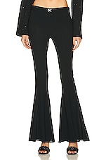 Blumarine Flare Knit Pant in Nero, view 1, click to view large image.
