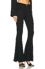 Blumarine Flare Knit Pant in Nero, view 2, click to view large image.